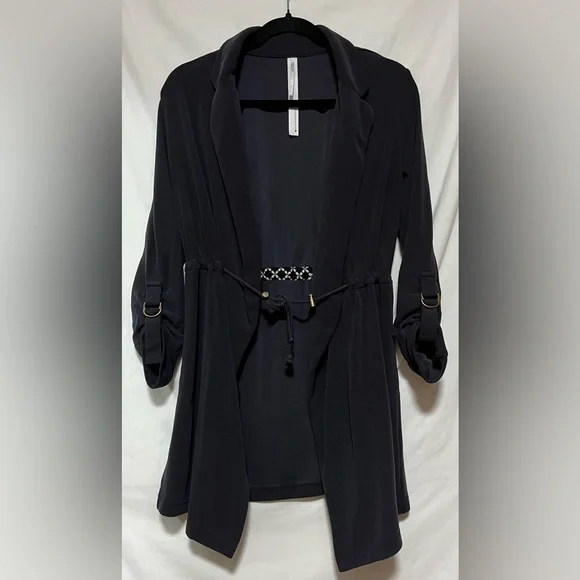 NEW Anthropologie Alia Draped Cardigan Cinch Waist Long Sleeve Blazer Sweater - Picture 5 of 13